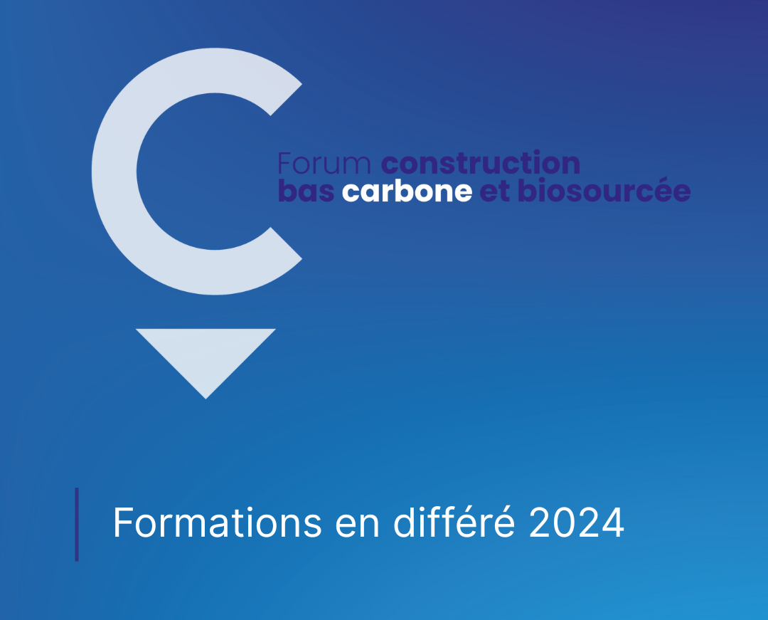 Forum Construction bas carbone et biosourcée : visuel promotionnel